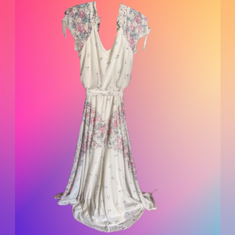 Vintage 70s Maxi Dress: International Ladies Garment Workers Union